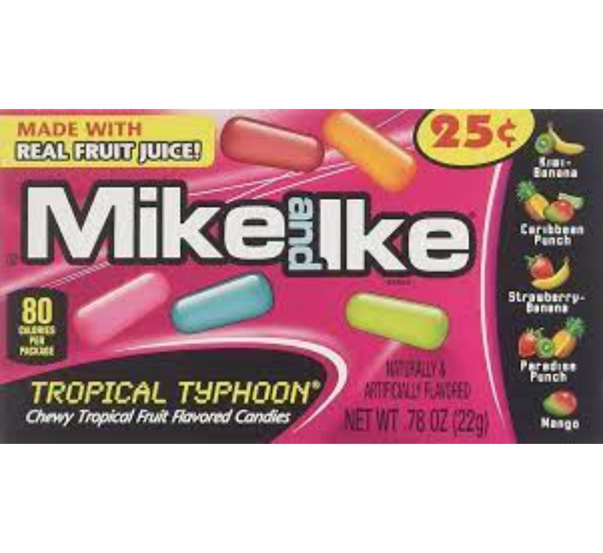 Mike & Ike Tropical Typhoon  Flavor 22g (Case of 24)