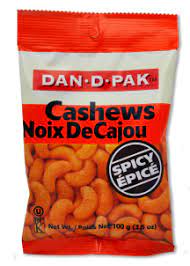 Dan-D Pak Cashews Spicy - Case of 12