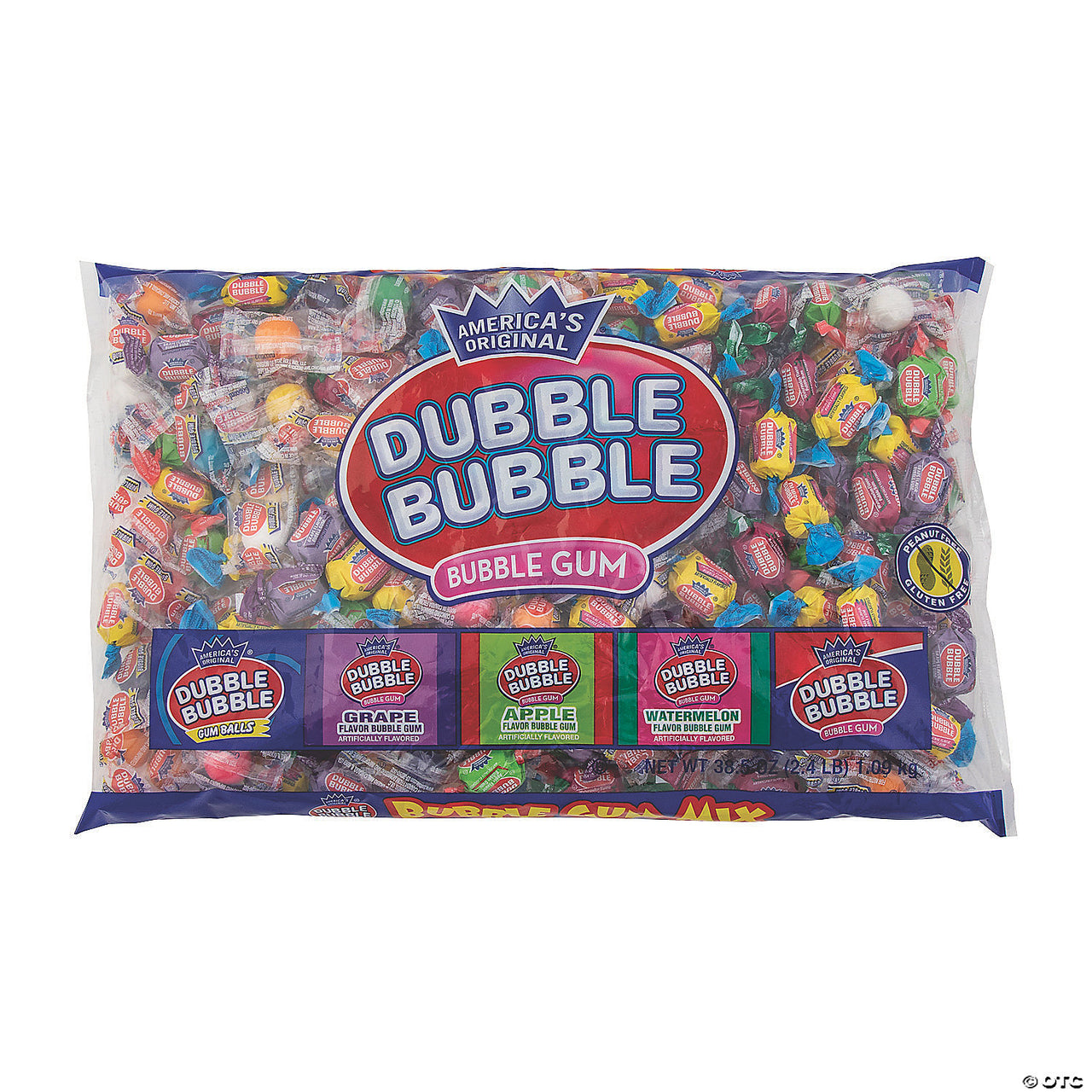 Dubble Bubble Gum Balls Assorted Bag 38.5oz