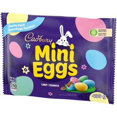 Cadbury Mini Eggs Peg Bag 400g - Case of 12