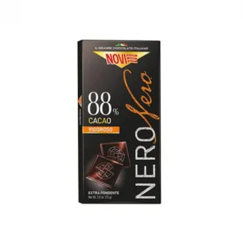 Novi Vigorous Extra Dark Chocolate 88% Bars 75g - 20ct