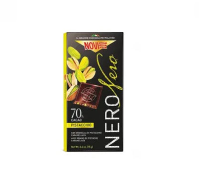 Novi Extra Dark Chocolate Pistachio 70% Bars 75g - 20ct