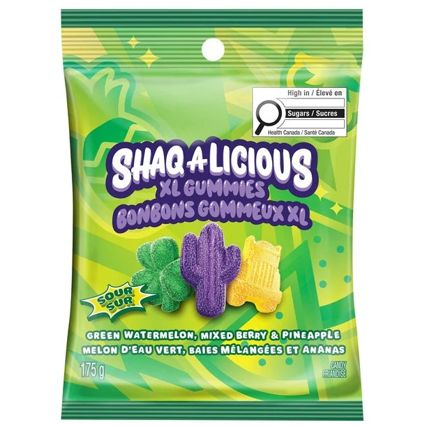 Shaq-A-Licious XL Gummies Sour 175g (Case of 12)