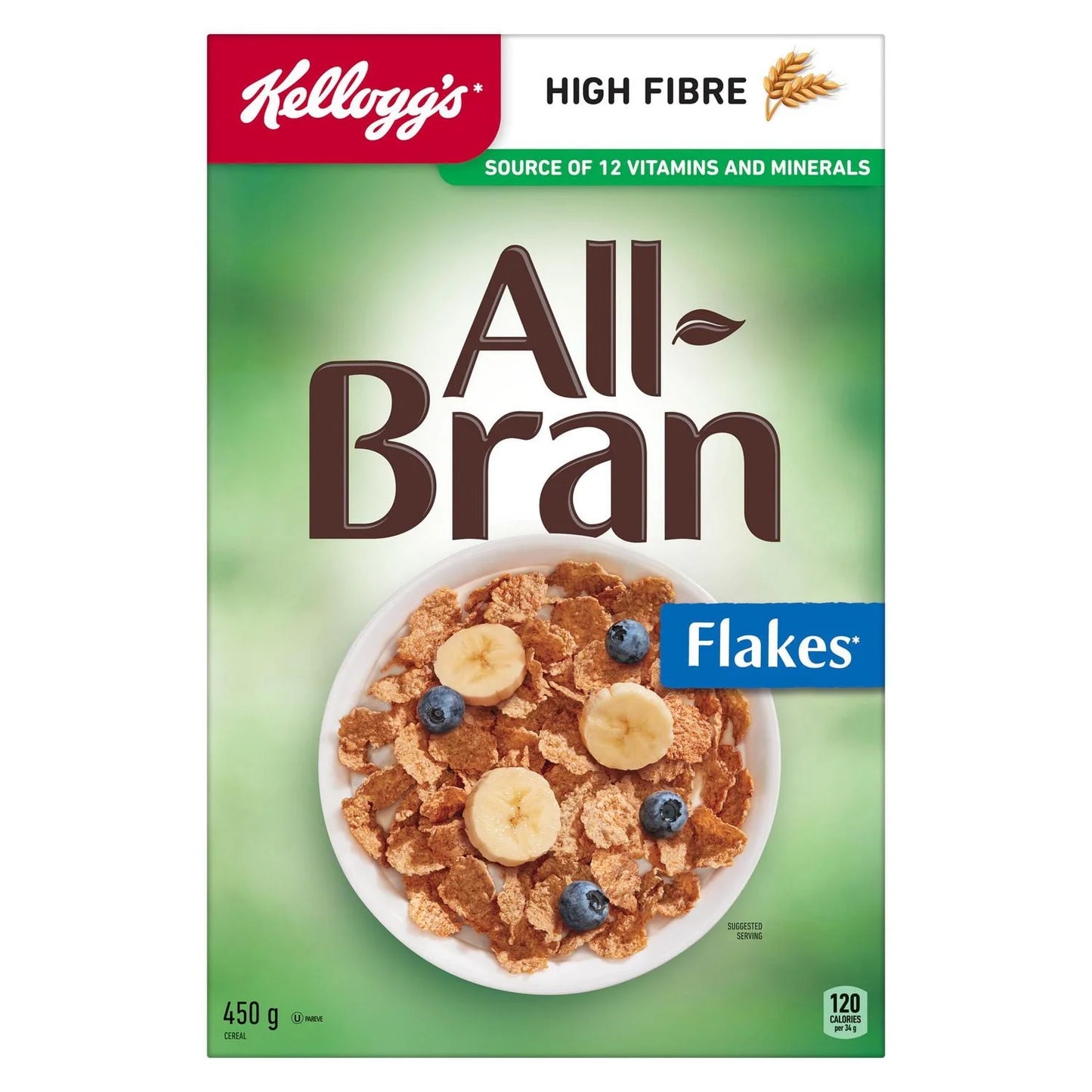 Kellogg's All Bran Flakes Cereal 450g - Case of 12