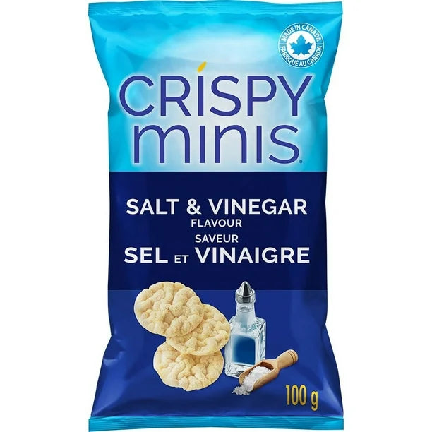 Quaker Crispy Minis Salt & Vinegar Chips - Case of 12