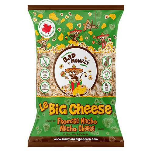 Bad Monkey Big Cheese Popcorn 300g - Case of 12