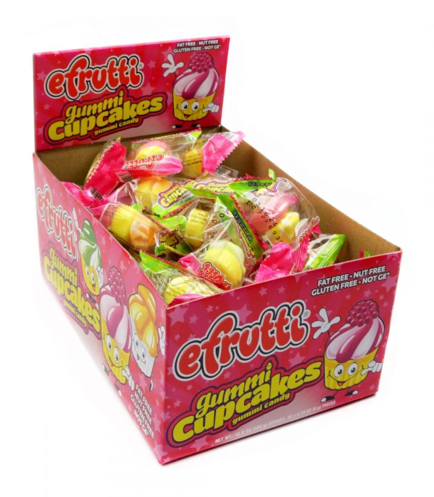 Efrutti Gummi Cupcakes - Box of 60