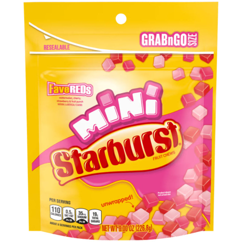 Starburst Mini Fave Reds Bag 226.8g (Case of 8)