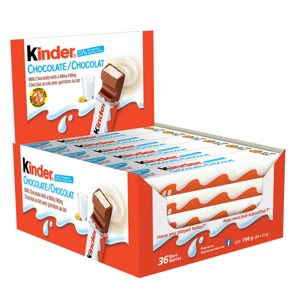 Kinder Bueno Chocolate Bars 21g - 36Ct