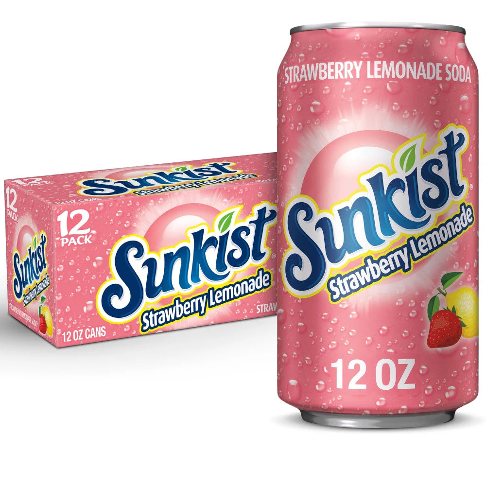 Sunkist Strawberry Lemonade Can - Case of 12