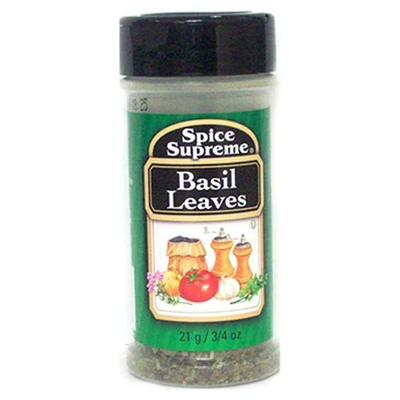 Spice Supreme Basil Leaves 21g - Case of 12