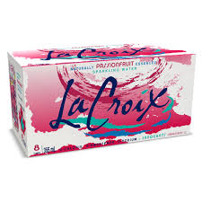 La Croix Naturally Sparkling Water Passionfruit 355ml (8 pack)