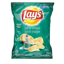 Lay's Salt & Vinegar Potato Chips 40g - 40ct