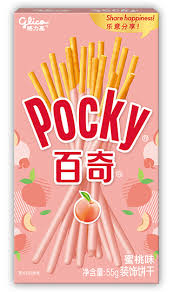 Pocky Peach Biscuit Sticks 55g- 36ct - China