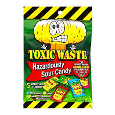 Toxic Waste Hazardously Sour Peg Bag 57g - Case of 12