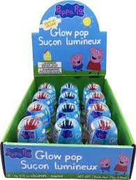 Peppa Pig Glow Pop Candy - 12ct