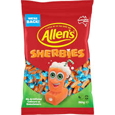 Allen's Sherbies Peg 150g - Case of 12 - Australia