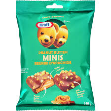 Kraft Peanut Butter Minis Peg Bag 140g - Case of 12