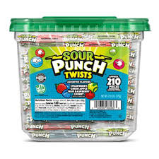 Sour Punch Twists Assorted Tub - 210pcs