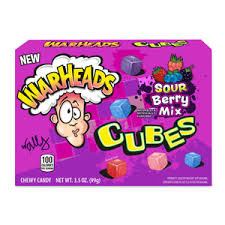 Warheads Sour Berry Mix Cubes Theater Box - (Case of 12)