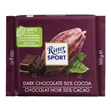 Ritter Sport Dark Chocolate 50% Cocoa Bars - 11ct