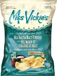 Miss Vickie's Sea Salt & Malt Vinegar Potato Chips 55g - 36 Count