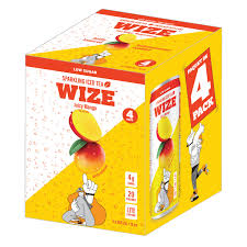 Wize Sparkling Iced Tea Juicy Mango 355ml (4 Pack)