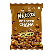 Nuttoz Roasted Chana Chickpeas Hing Jeera 150g - Case of 8