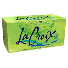 La Croix Naturally Sparkling Water Lime 355ml (8 pack)