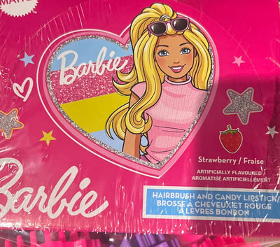 Barbie Hairbrush And Candy Lipstick - 12ct