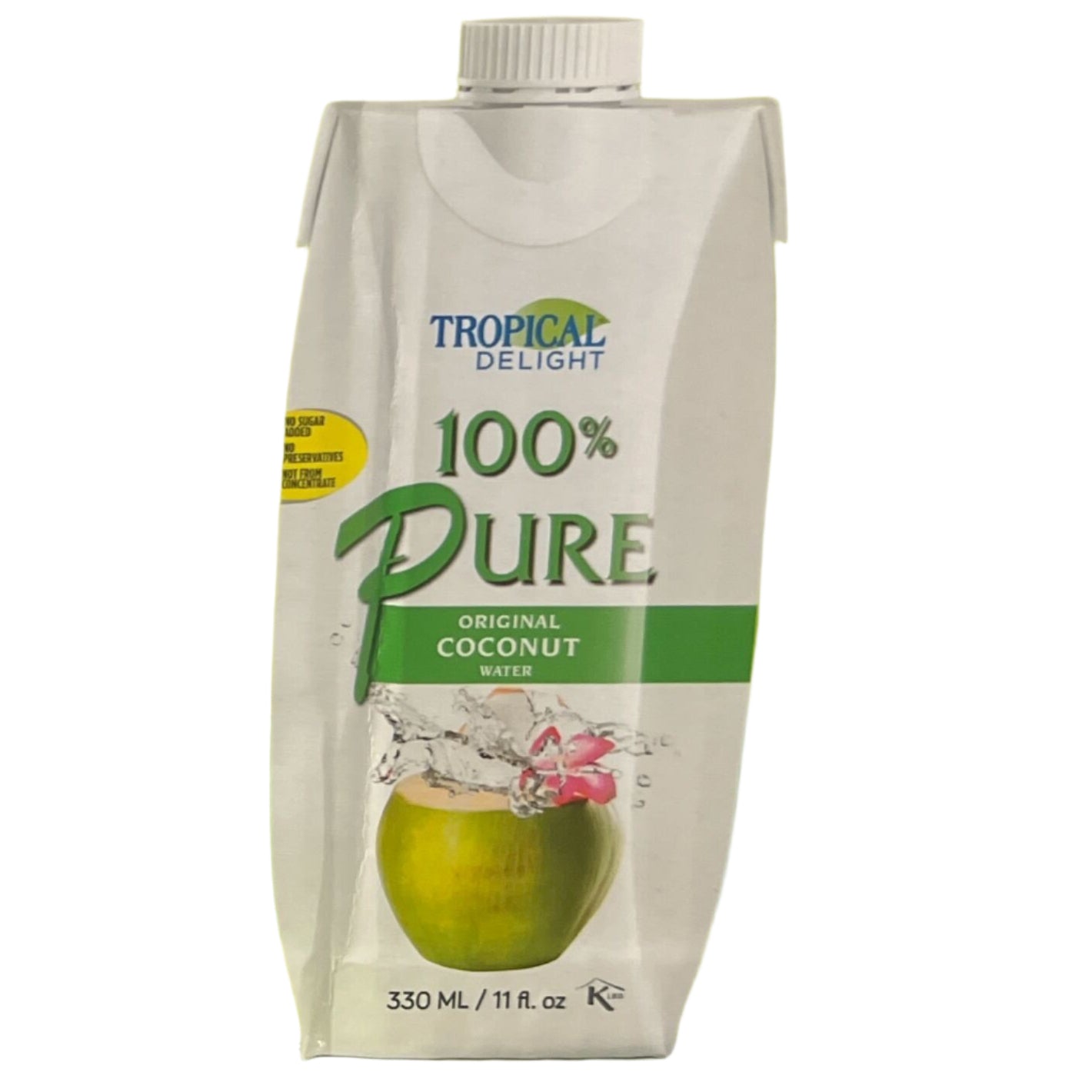 Tropical Delight 100% Pure Coconut Water 330ml - Case of 12