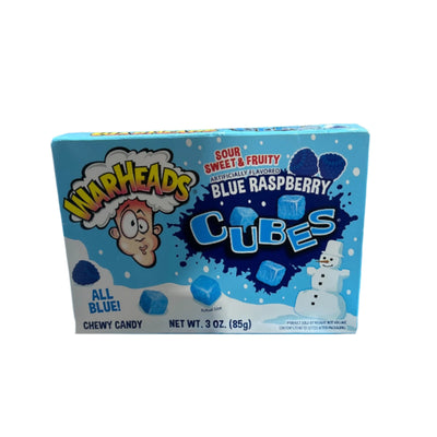 Warheads Blue Raspberry Cubes Theater Box - (Case of 12)