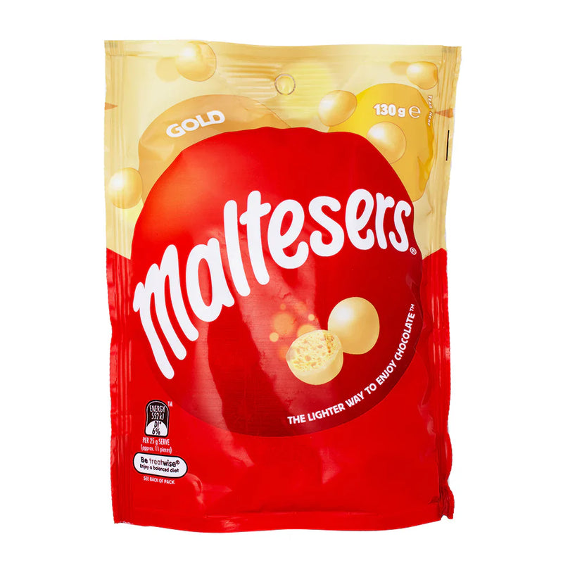 Maltesers Gold Balls Peg 130g - Case of 12 - Australia