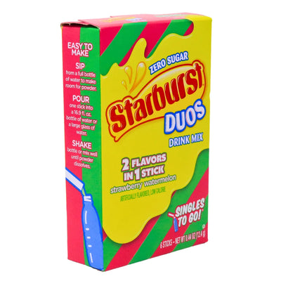 Starburst Duos Strawberry Watermelon Singles to Go Drink Mix (Case of 12)