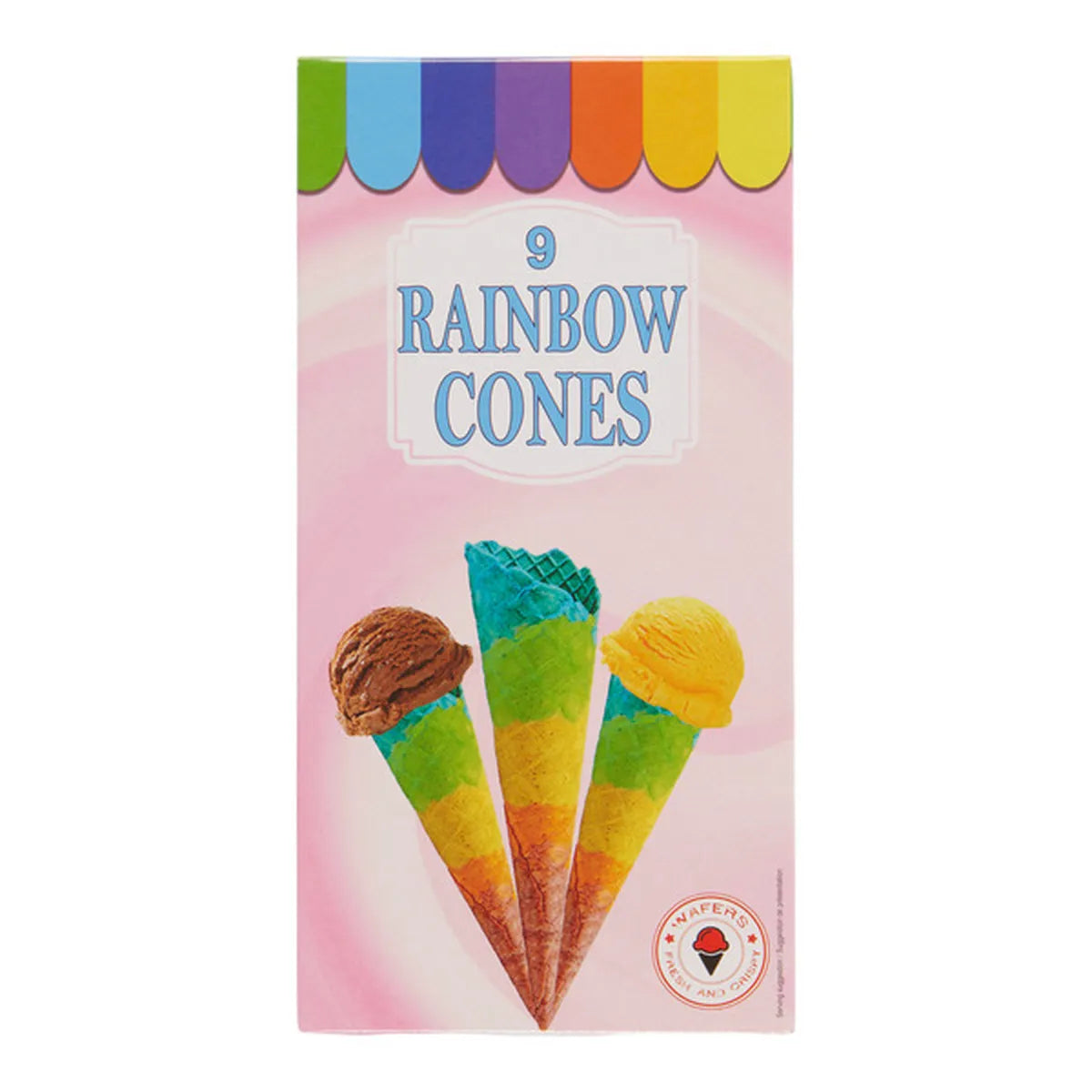 9 Rainbow Cones 140g  - Case of 12