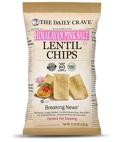 Daily Crave Himalayan Pink Salt Lentil Chips 120g - 8 Pack