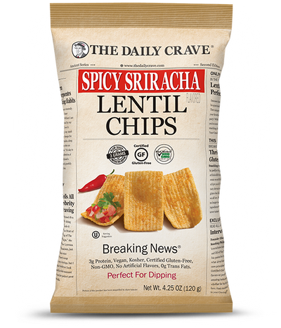 Daily Crave Spicy Sriracha Lentil Chips 120g - 8 Pack