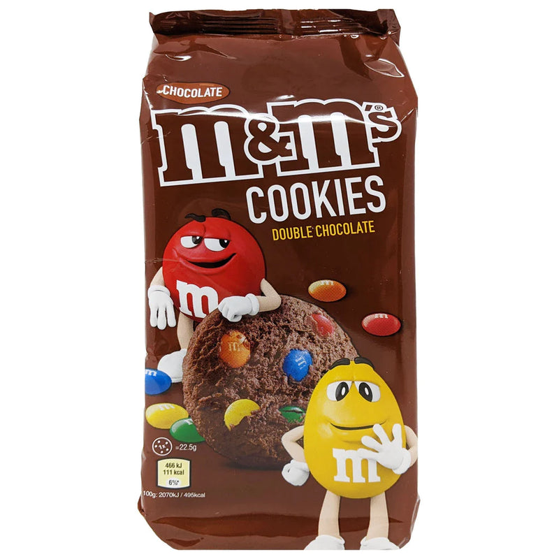 M&M's Double Chocolate Cookies 180g - 8 Pack (Europe) (BB: DEC 14)