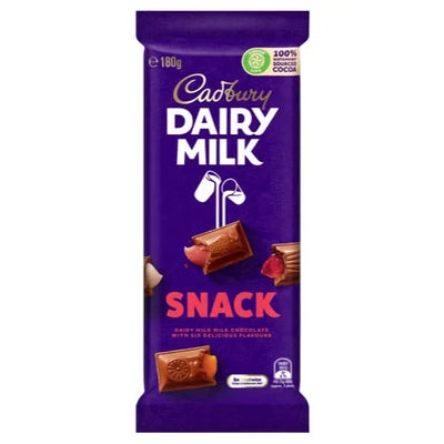 Cadbury Dairy Milk Snack 180g - Case of 15 - Australia