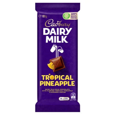 Cadbury Dairy Milk Tropical Pineapple 180g - Case of 15 - Australia