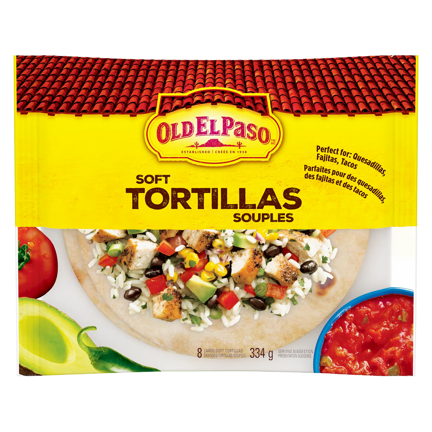 Old El Paso Soft Tortillas 334g 8pcs - Case of 12