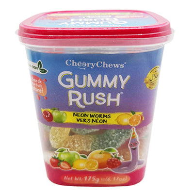 Gummy Rush Neon Worms 175g Tub