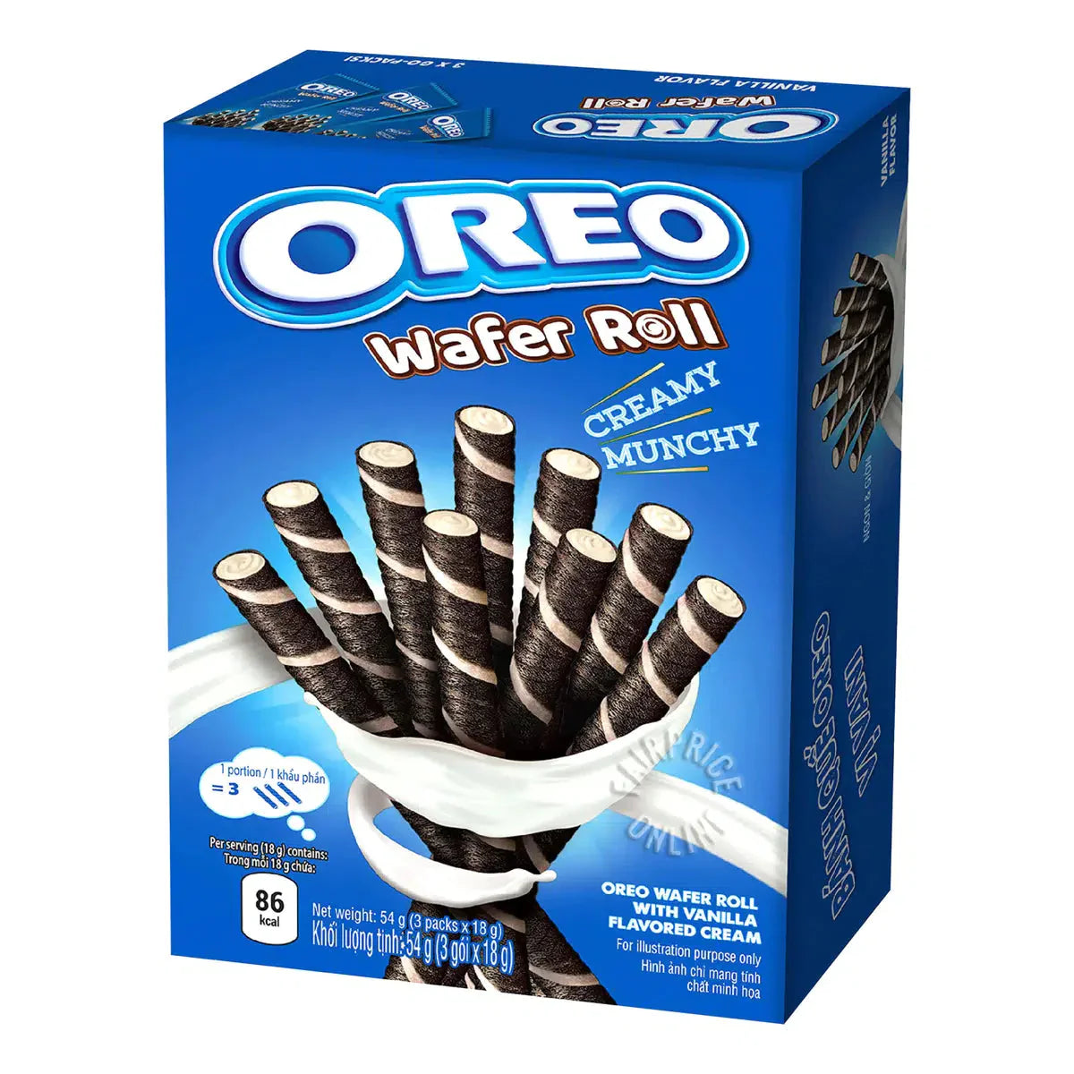 Oreo Vanilla Wafer Roll 54g - 5ct (Vietnam)