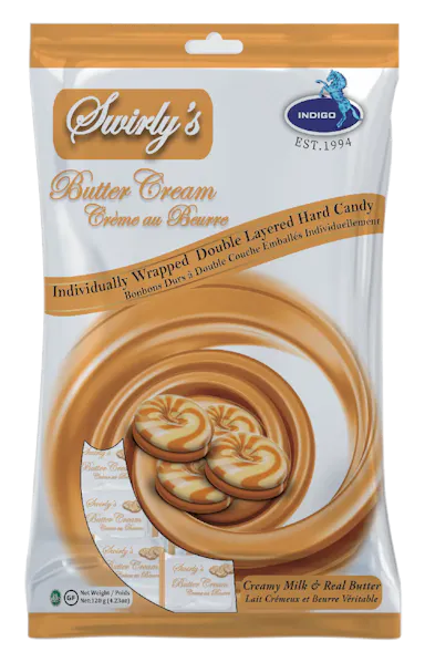 Swirly's Butter Cream Hard Candy Peg Bag (Case of 12)