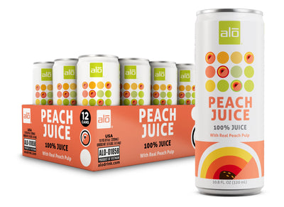 Alo Peach Juice Cans 320ml (Case of 12)