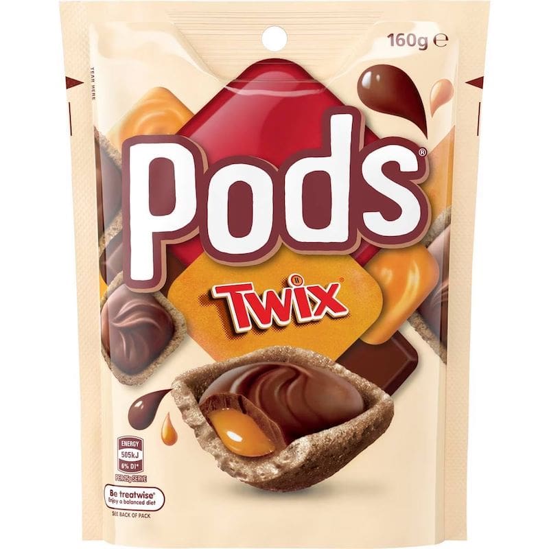 Twix Pods 160g - Case of 15 - Australia