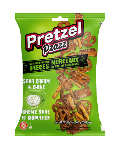 Pretzel Pzazz Sour Cream & Chive 200g - 12 Pack