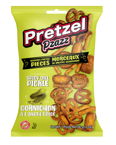 Pretzel Pzazz Spicy Dill Pickle 56g - 12 Pack