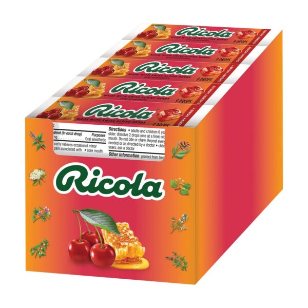 Ricola Cherry Honey Cough Drops - 20ct
