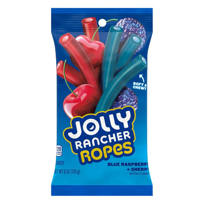 Jolly Rancher Ropes Blue Raspberry + Cherry (Case of 12)